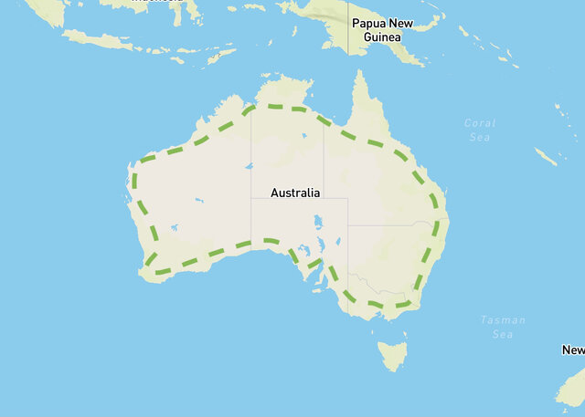 coastal ring of australia long distance